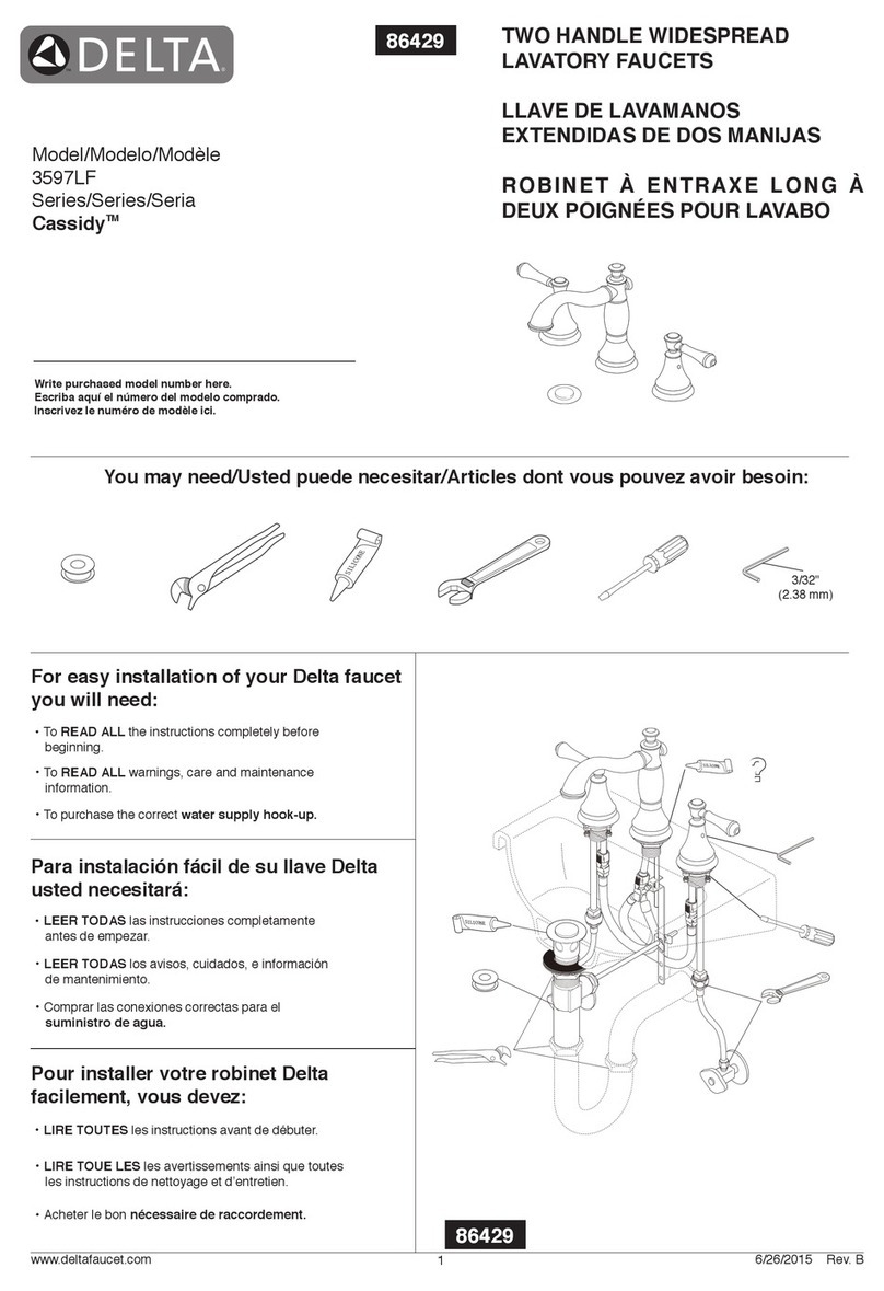 Delta Cassidy 3597LF quick start guide