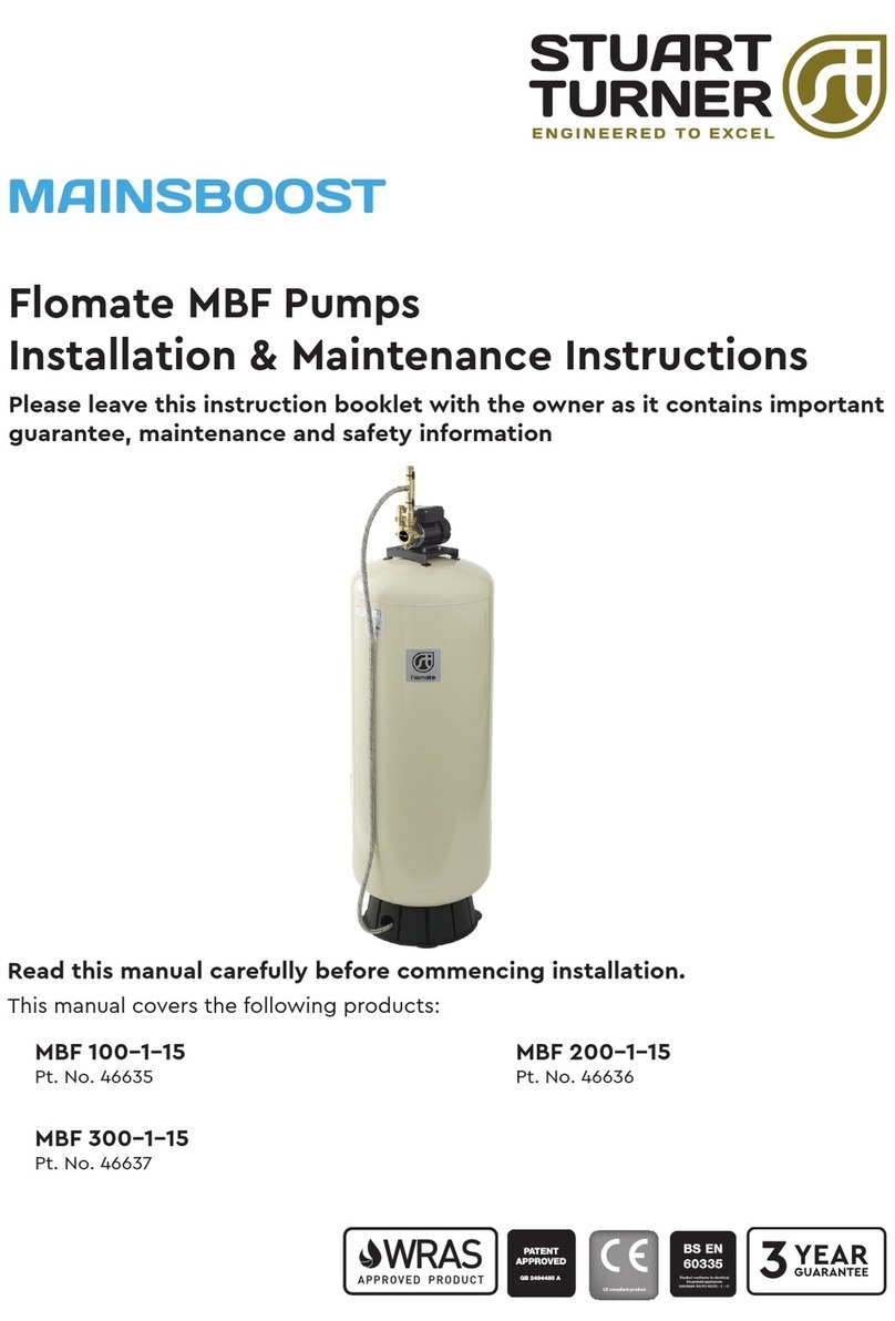 Stuart Turner MAINSBOOST MBF Series Installation & maintenance instructions Stuart Turner MAINSBOOST MBF Series Installation & maintenance instructions