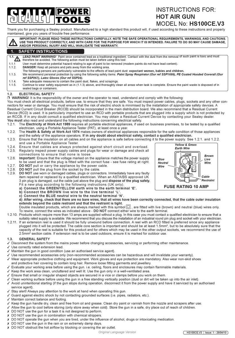 Sealey HS100CE.V3 instructions