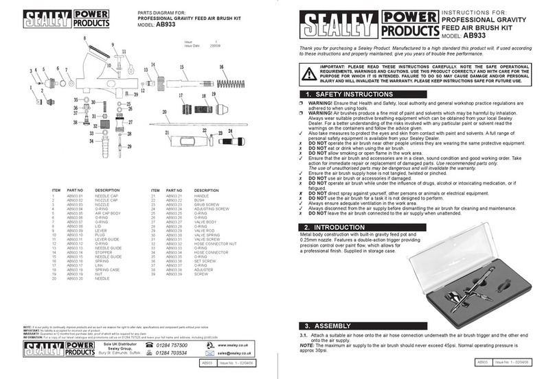 Sealey AB933 instructions