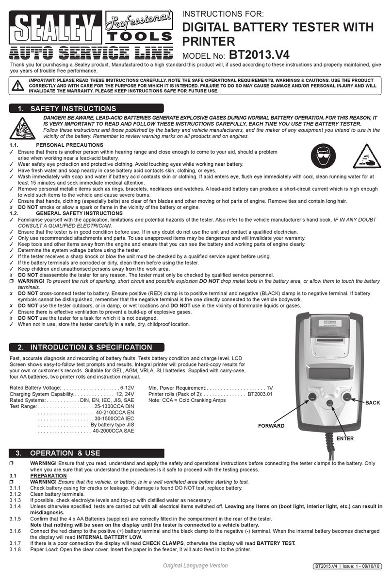 Sealey BT2013.V4 instructions