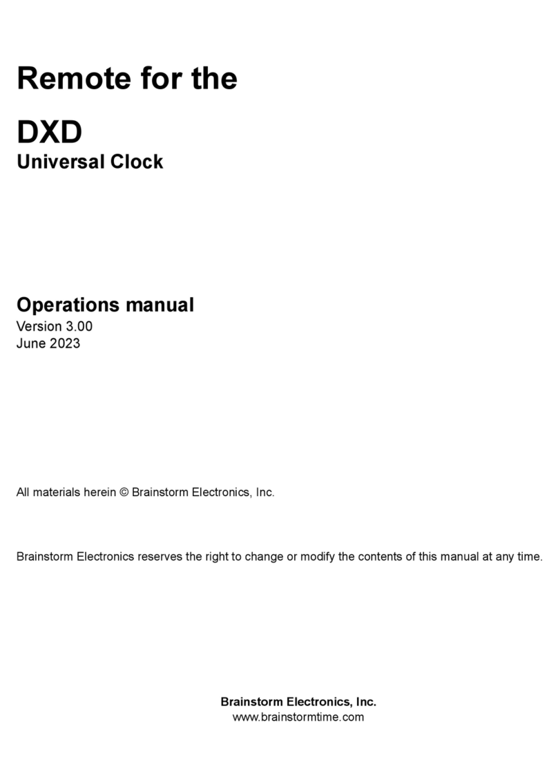 Brainstorm Electronics DXD Series Operation manual