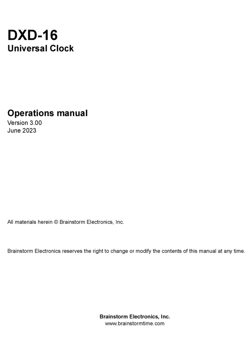 Brainstorm Electronics DXD-16 Operation manual Brainstorm Electronics DXD-16 Operation manual