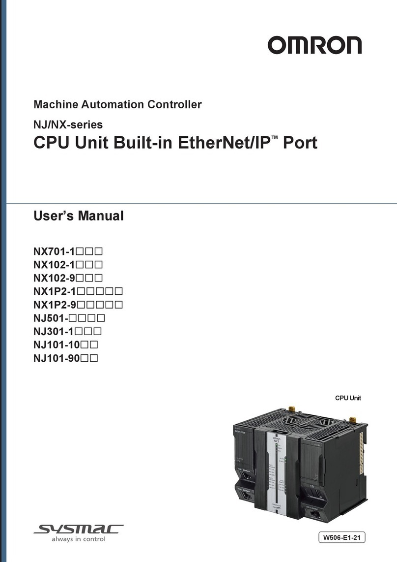 Omron sysmac NX102-9 Series User manual