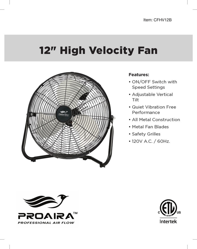 PROAIRA CFHV12B manual