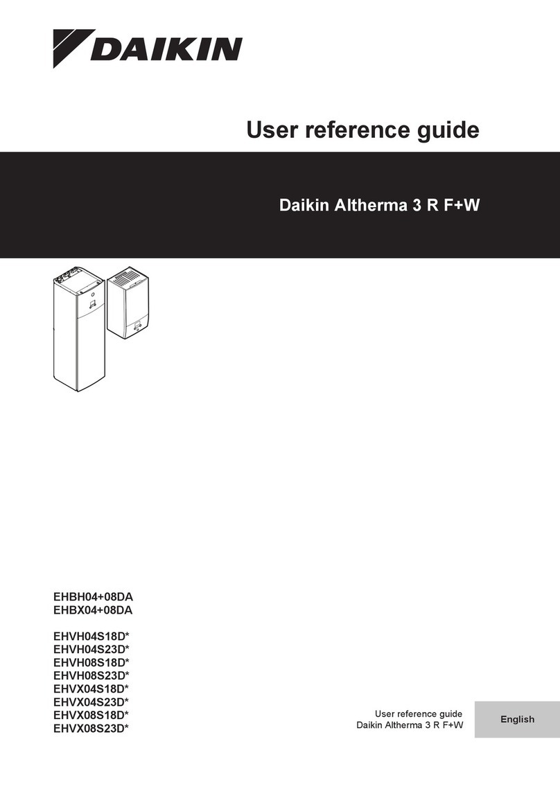 Daikin Altherma 3 R F+W EHVH04S18D Series User reference guide