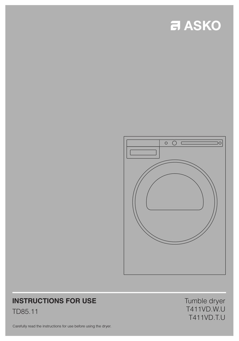 Asko T411VD*T*U User manual