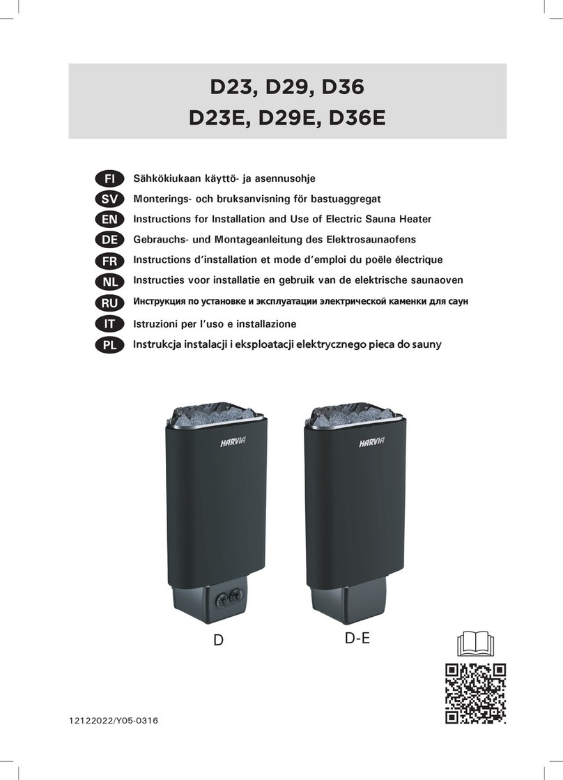 Harvia Delta E HDE360400 User manual