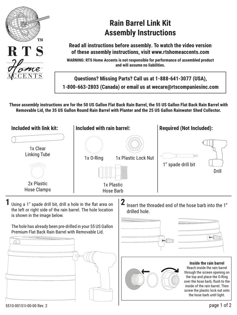 RTS Home Accents Rain Barrel Link Kit Assembly instructions