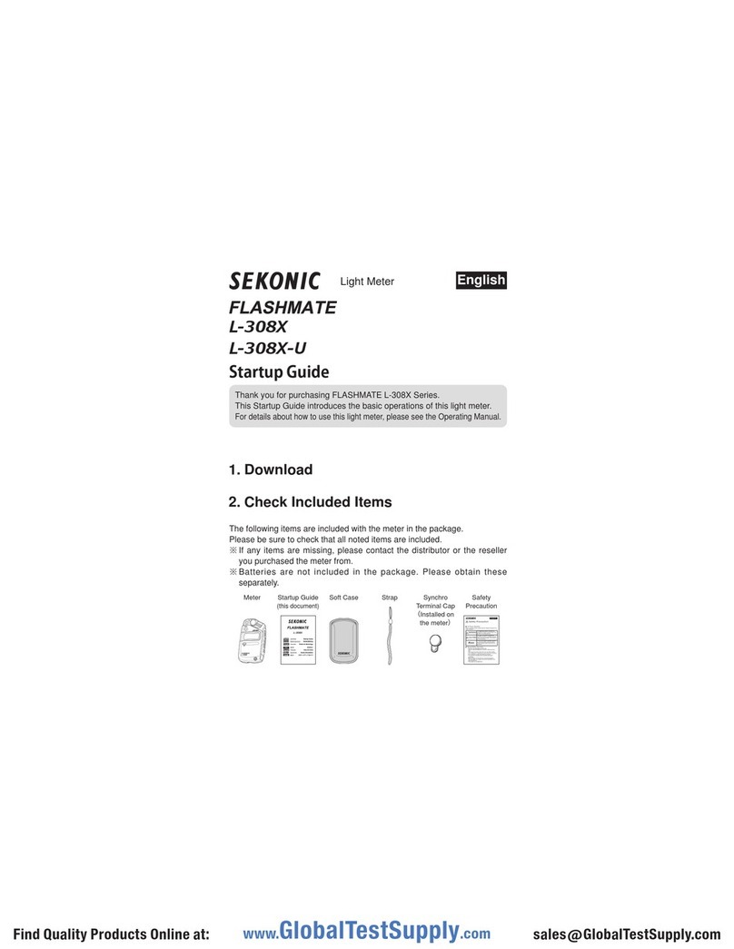 Sekonic FLASHMATE L-308X User guide