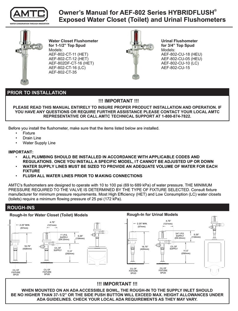 AMTC HYBRIDFLUSH AEF-802 Series User manual