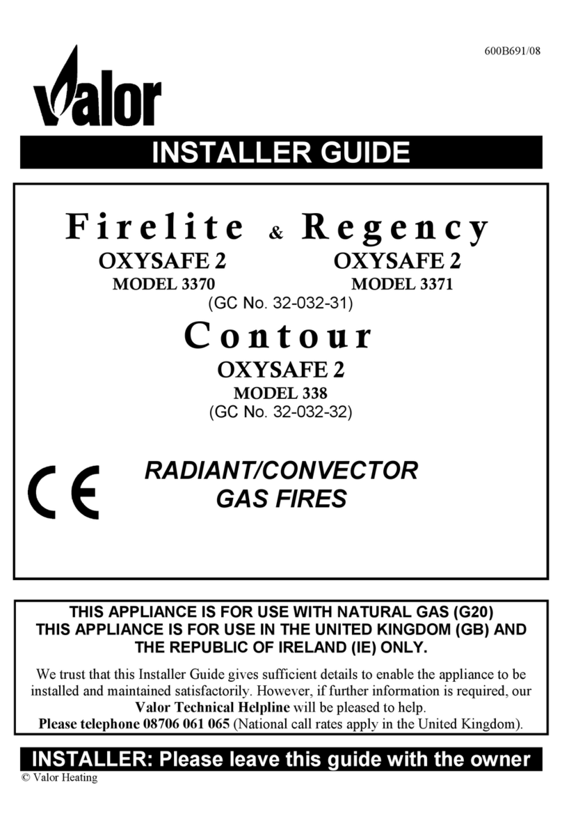 Valor Regency OXYSAFE 2 Installer's guide
