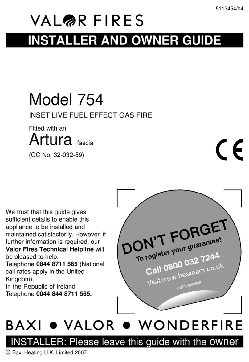 Valor Fires 754 Instructions for use