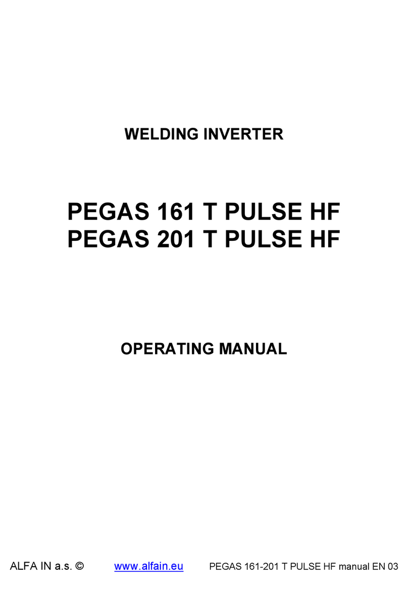 Alfain PEGAS 161 T PULSE HF User manual