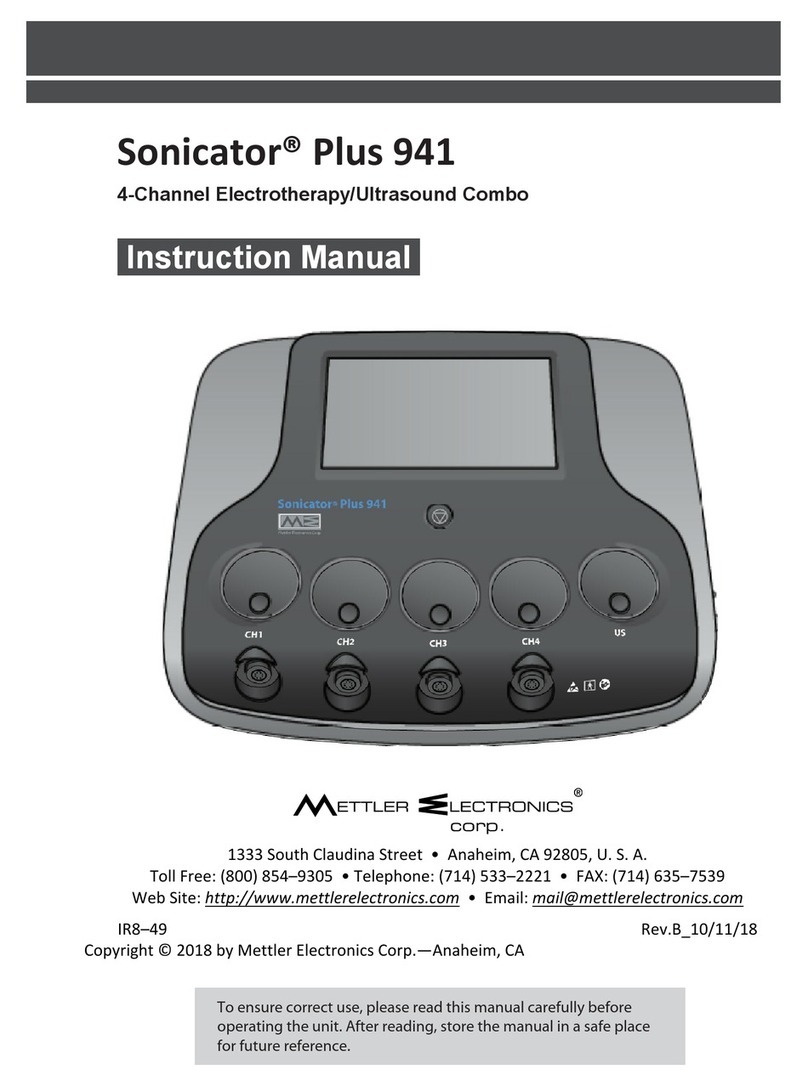 Mettler Electronics Sonicator Plus 941 instruction manual Mettler Electronics Sonicator Plus 941 instruction manual