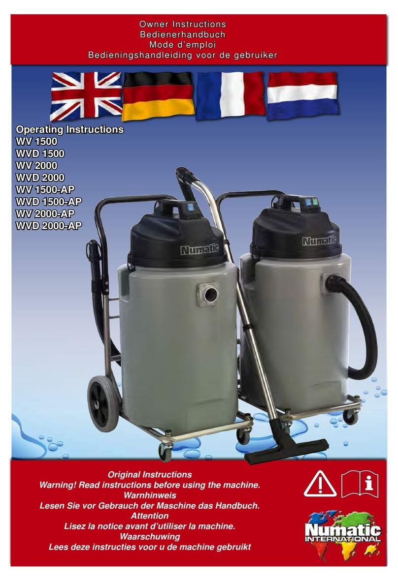 Numatic WV 2000 User manual