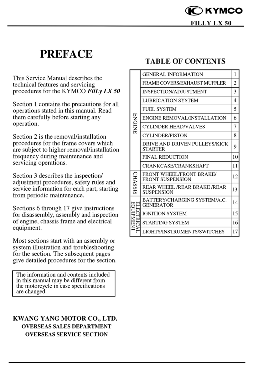 KYMCO FILLY LX 50 Service manual