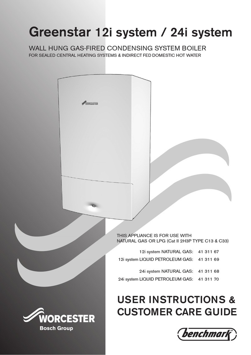 Bosch WORCESTER benchmark Greenstar 24i User instructions & customer care guide