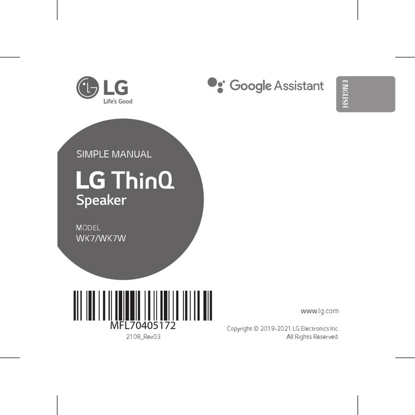 LG ThinQ WK7 Specification sheet