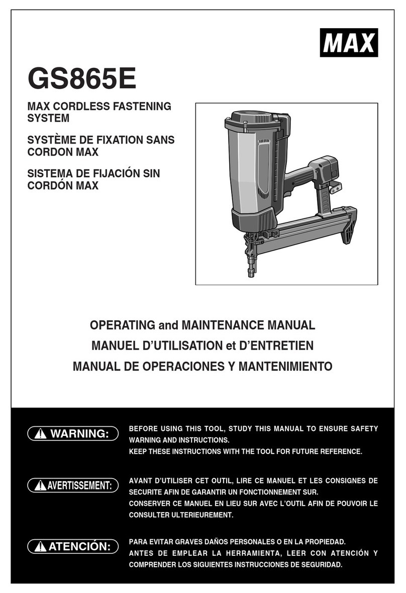 Max GS865E Operating instructions