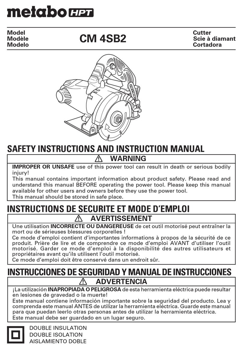 Metabo HPT CM 4SB2 Safety instructions and instruction manual Metabo HPT CM 4SB2 Safety instructions and instruction manual