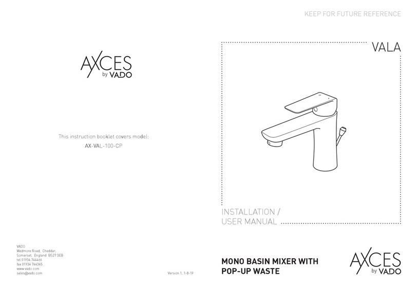 VADO AXCES VALA AX-VAL-100-CP Instruction Manual