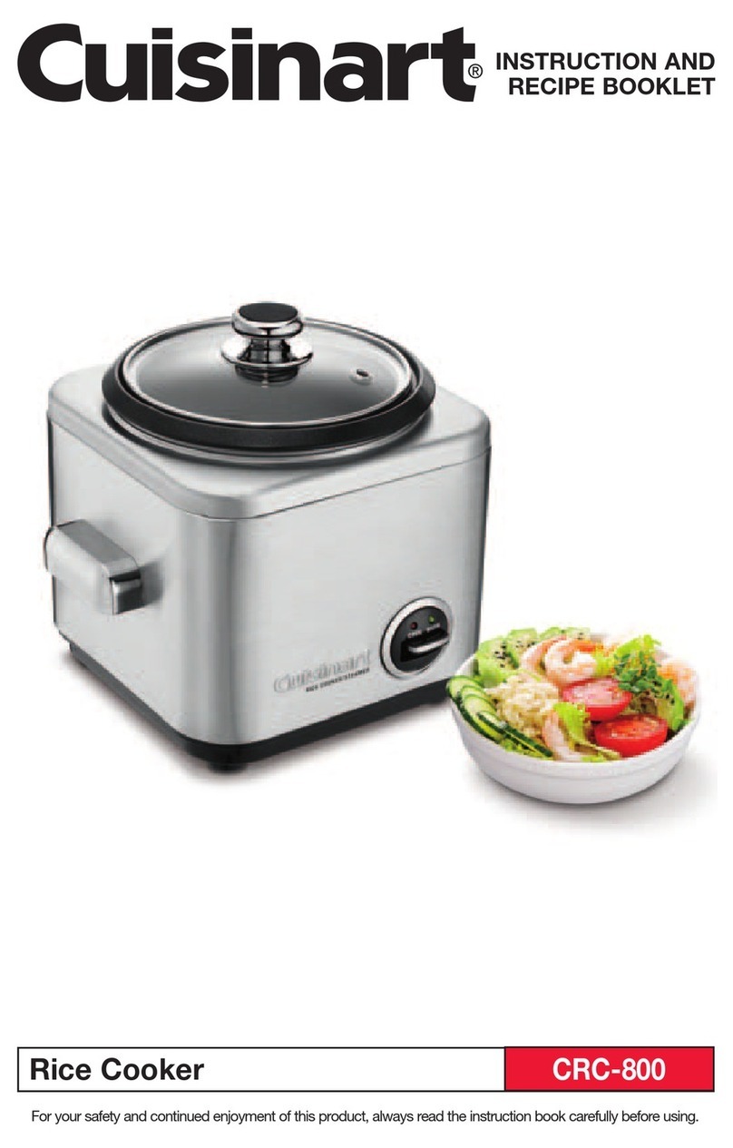 Cuisinart CRC-800 INSTRUCTION AND RECIPE BOOKLET