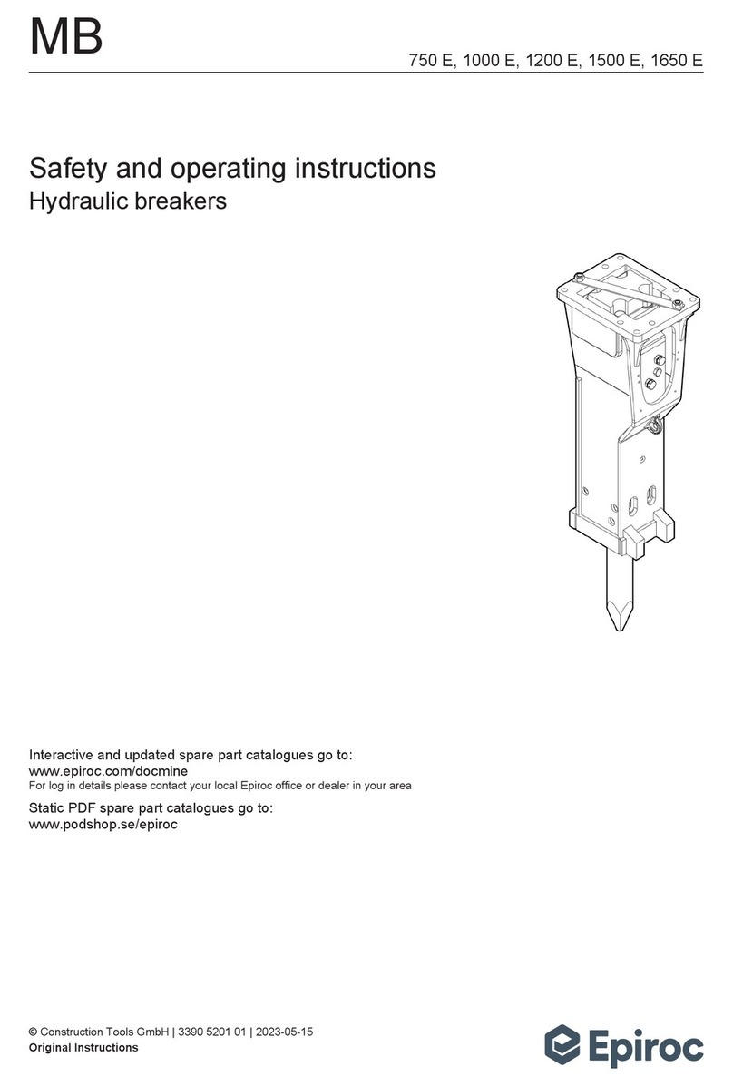 Epiroc MB Series Safety and operating instructions