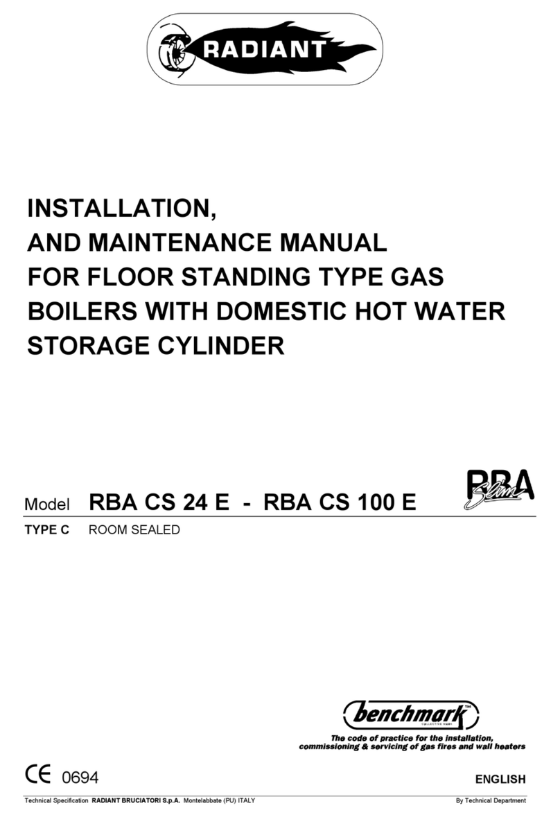 Radiant Slim RBA CS 24 E Installation and maintenance manual
