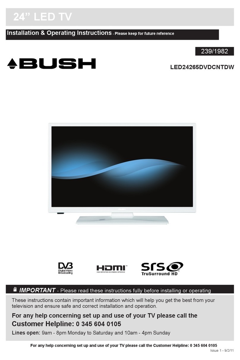 Bush LED24265DVDCNTDW Installation & operating instructions