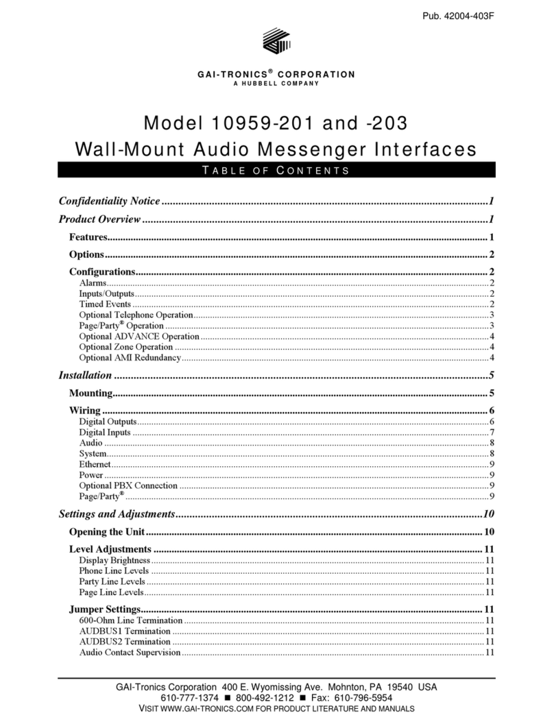 Hubbell GAI-TRONICS 10959-201 Mount instructions