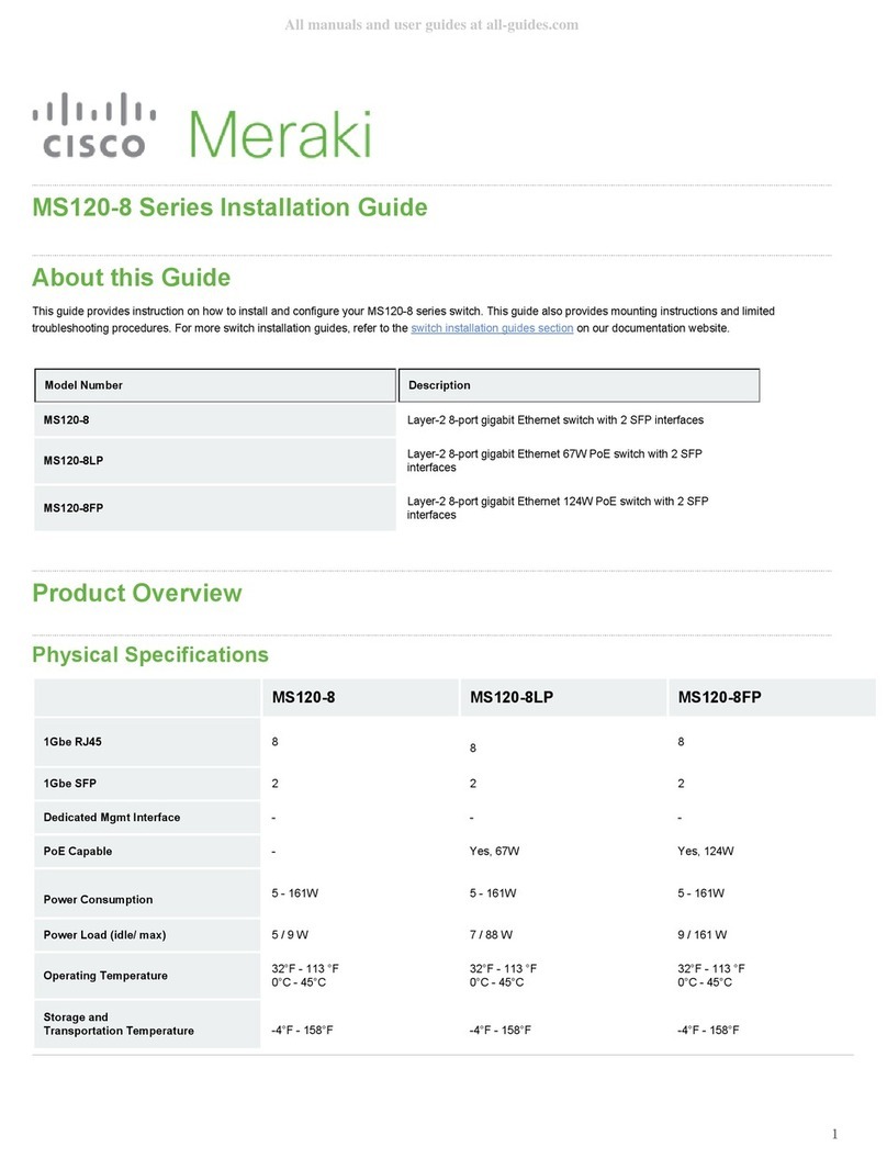Cisco Meraki MS120-8 Series User manual