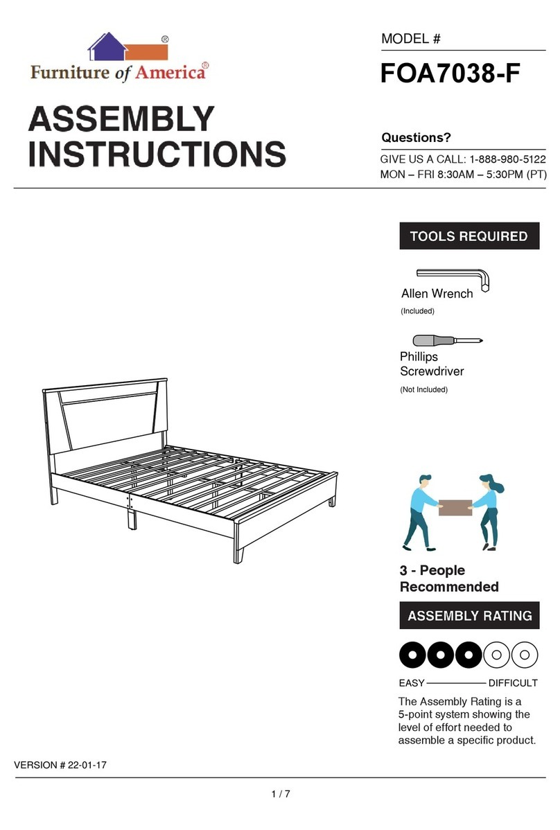 Furniture of America FOA7038-F Assembly instructions
