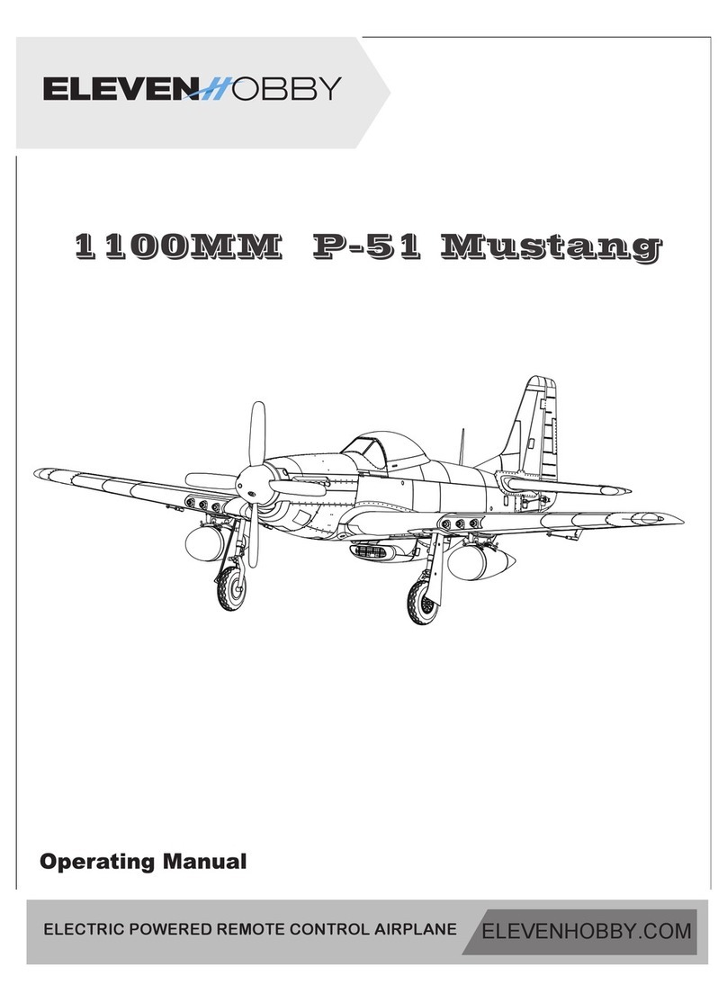 Eleven Hobby 1100MM P-51 Mustang operating manual