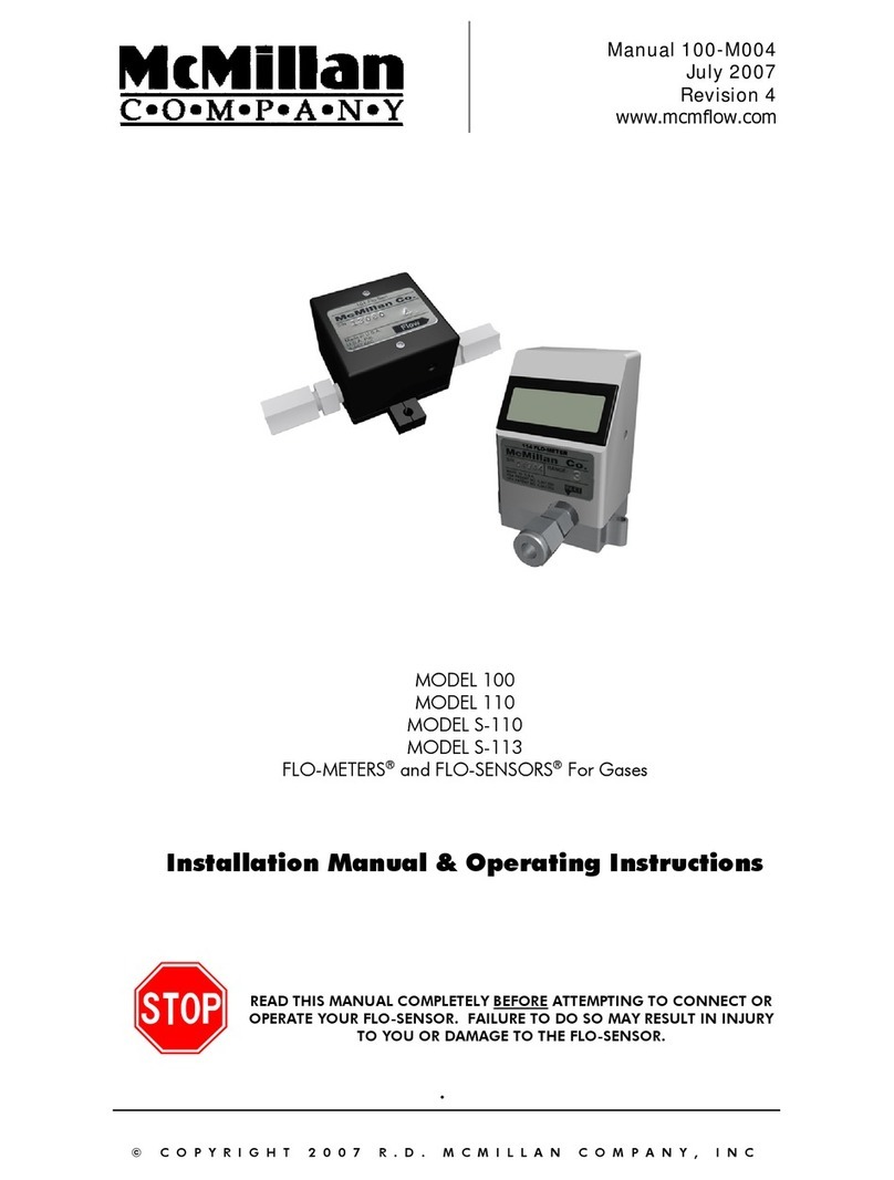 McMillan FLO-SENSOR 100 Technical Document