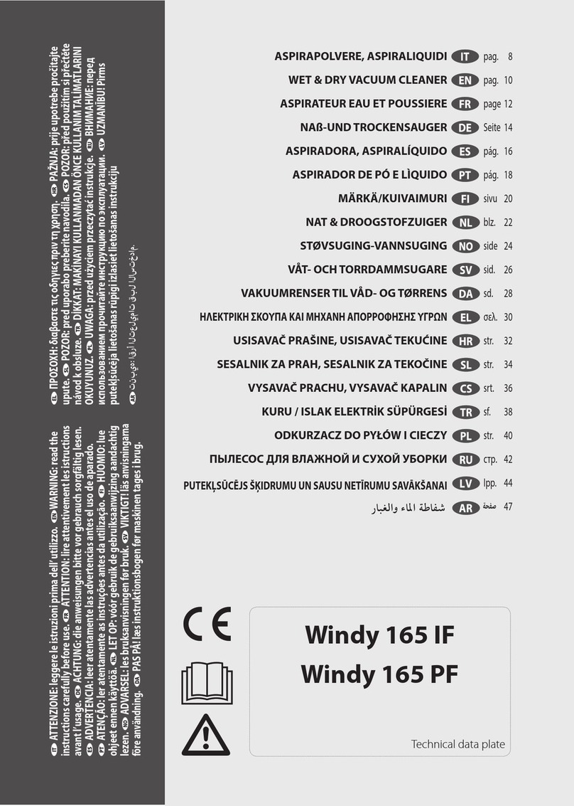 Lavor Windy 165 IF Translation of the original instructions