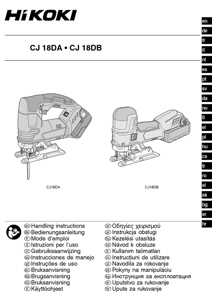 HIKOKI CJ 18DB Handling instructions