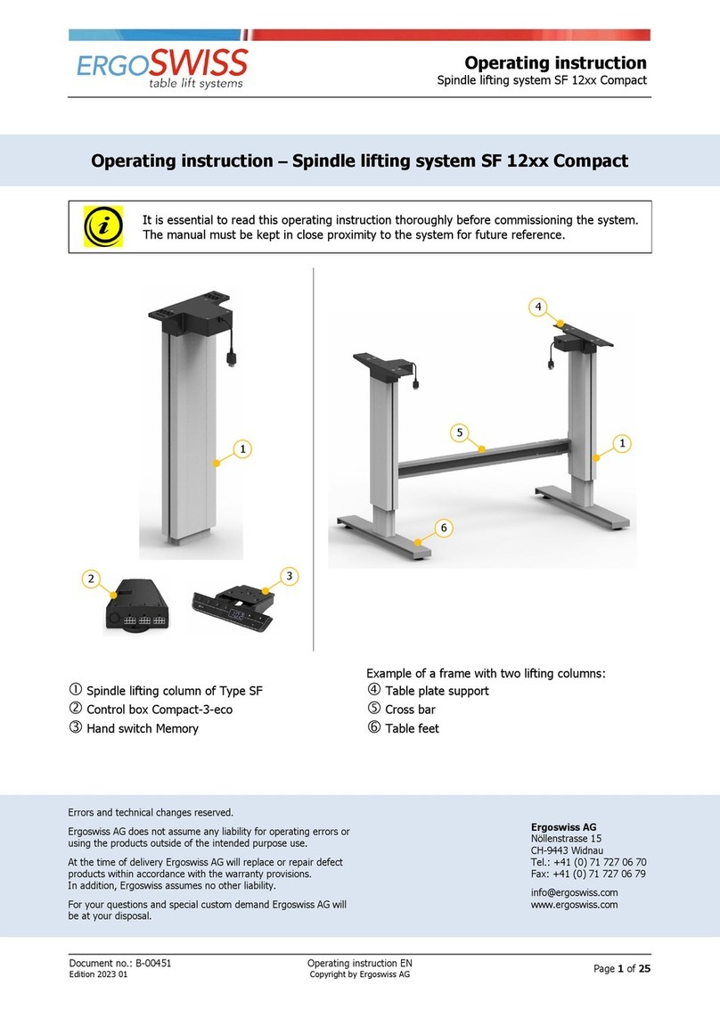 Ergoswiss SF 12 Compact Series operating instructions Ergoswiss SF 12 Compact Series operating instructions