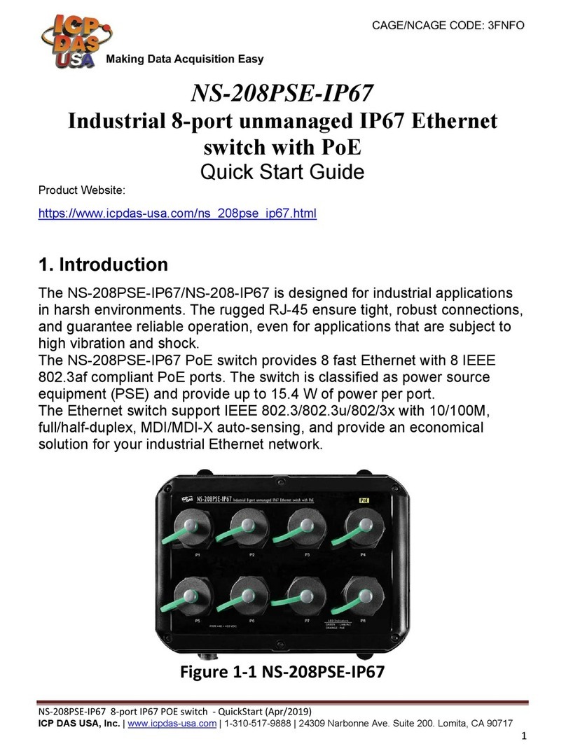 ICP DAS USA NS-208PSE-IP67 quick start guide