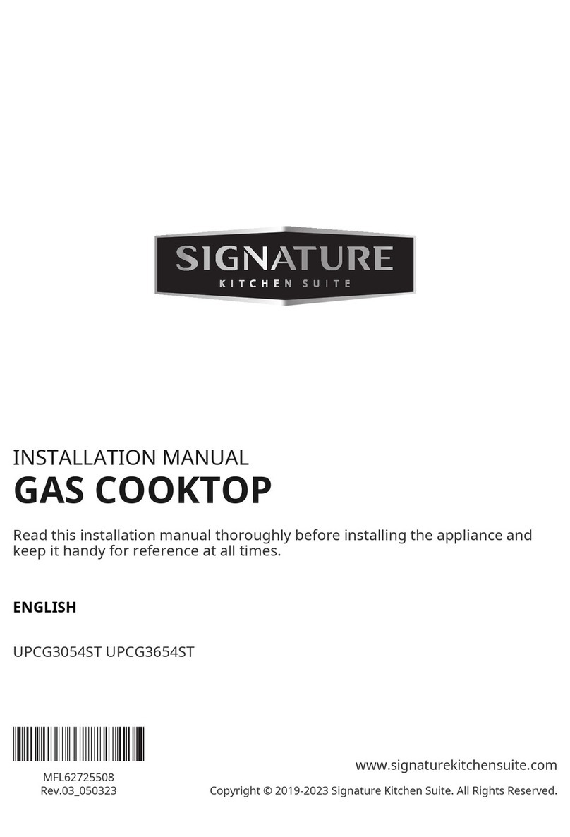 Signature Kitchen Suite UPCG3054ST installation manual