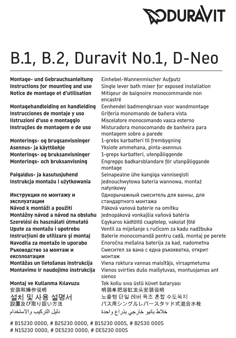 DURAVIT B.1 B15230 0000 Instructions for mounting and use
