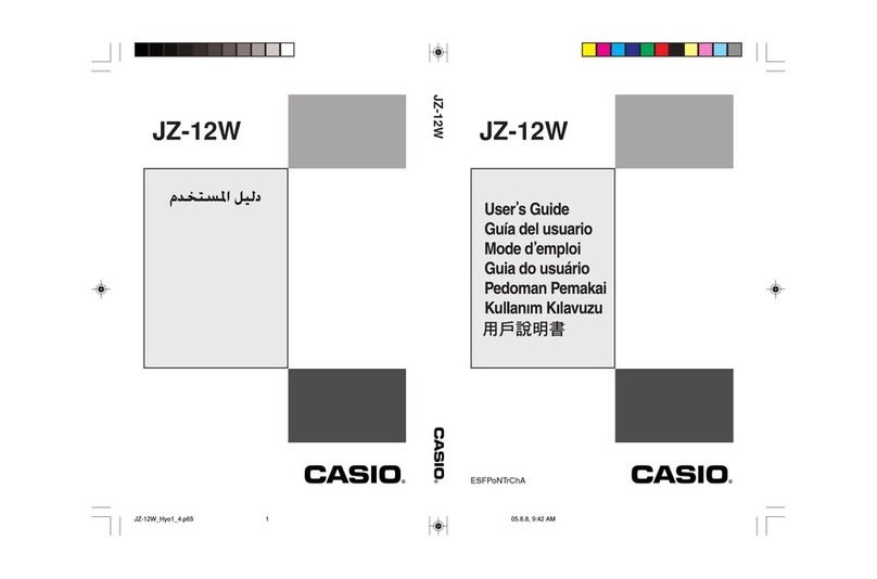 Casio JZ-12W User manual