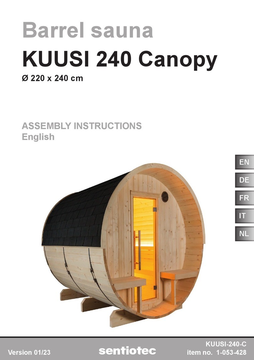 Harvia sentiotec KUUSI 240 Canopy User manual Harvia sentiotec KUUSI 240 Canopy User manual