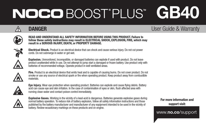 NOCO Genius Boost Plus GB40 User guide & warranty
