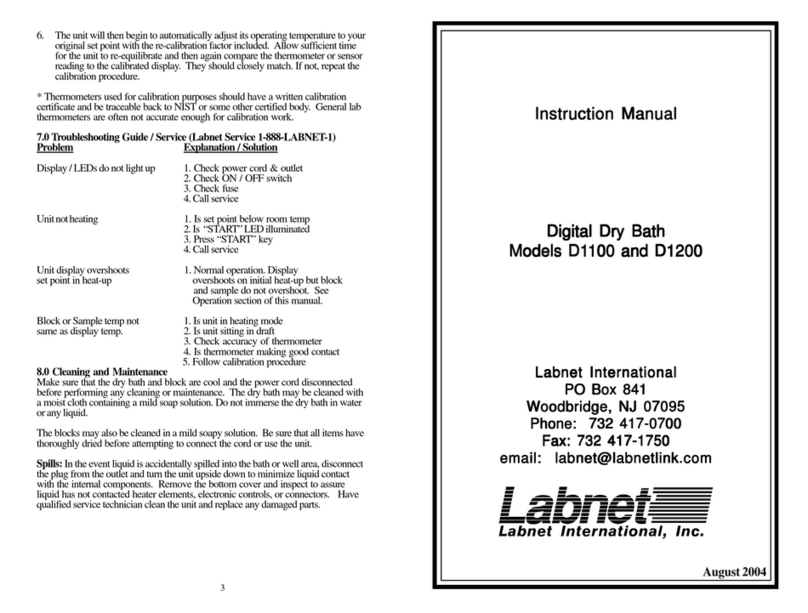 Labnet D1200 instruction manual