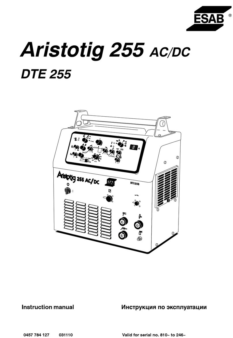 ESAB Aristotig 255 AC/DC instruction manual ESAB Aristotig 255 AC/DC instruction manual