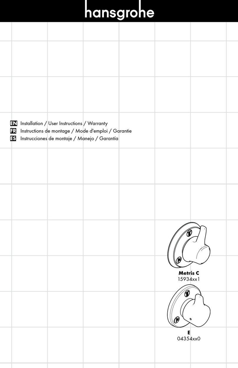 Hans Grohe E 04354 0 Series Instruction Manual Hans Grohe E 04354 0 Series Instruction Manual