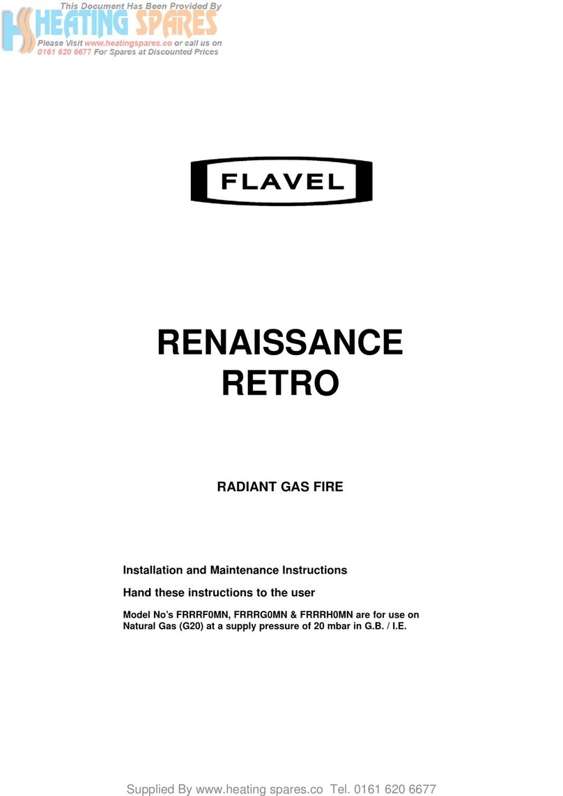 Flavel RENAISSANCE RETRO FRRRF0MN Installation and maintenance instructions