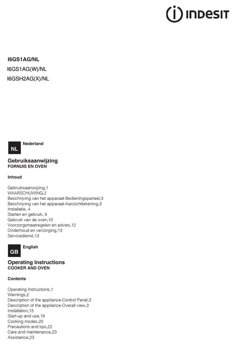 Indesit I6GS1 AG/NL operating instructions
