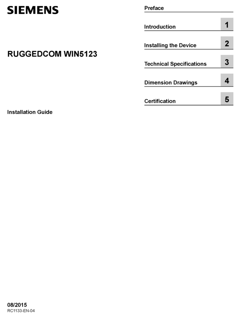Siemens RUGGEDCOM WIN5123 User manual